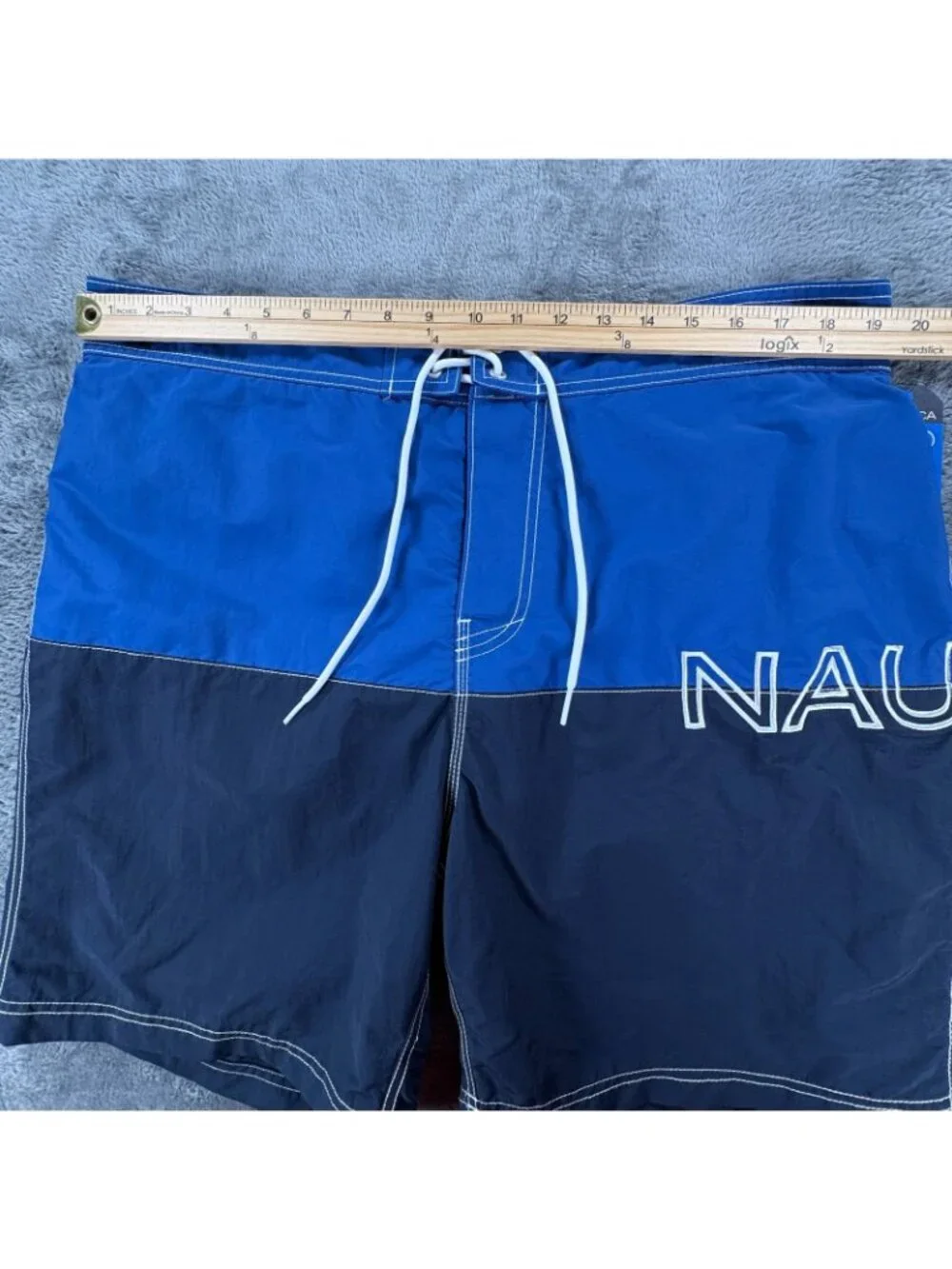 NWT Nautica Colorblock Board Shorts XL Blue Navy Quick Dry Swim Trunks